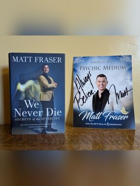Signed Matt Fraser We Never Die  Hardcover Book With Signed Photo